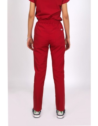 Likralı Üniforma Tek Alt - Kırmızı