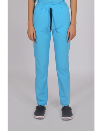 Likralı Üniforma Tek Alt - Bebe Mavi