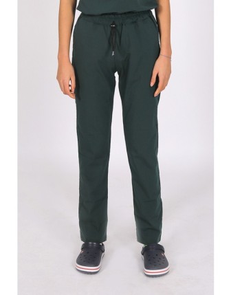 Likralı Üniforma Tek Alt - Ördek Yeşil