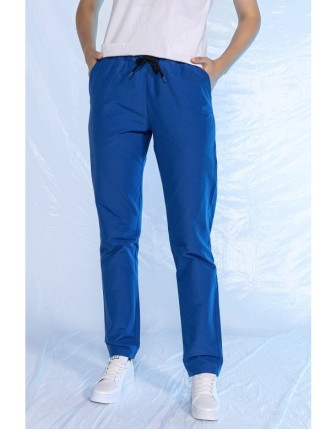 Likralı Üniforma Tek Alt - Saks Mavi