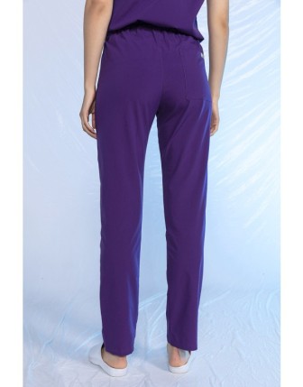 Likralı Üniforma Tek Alt - Mor