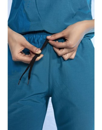 Likralı Üniforma Tek Alt - Turkuaz