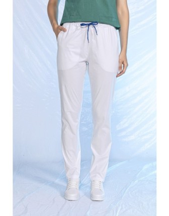 Likralı Üniforma Tek Alt - Beyaz