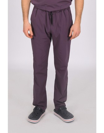 Likralı Üniforma Tek Alt - Mürdüm