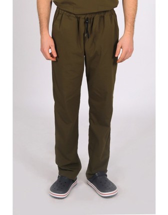 Likralı Üniforma Tek Alt - Haki Yeşil