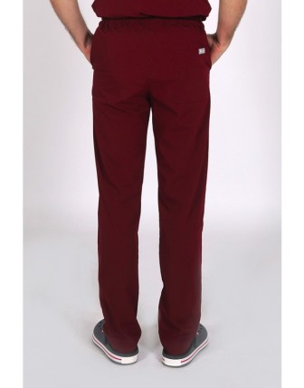 Likralı Üniforma Tek Alt - Bordo