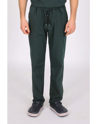 Likralı Üniforma Tek Alt - Ördek Yeşil