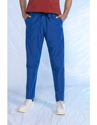 Likralı Üniforma Tek Alt - Saks Mavi