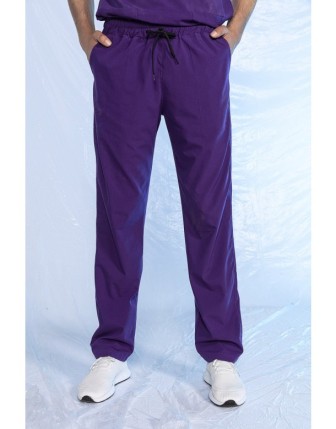 Likralı Üniforma Tek Alt - Mor