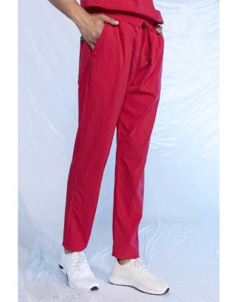 Likralı Üniforma Tek Alt - Nar Çiçeği