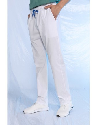 Likralı Üniforma Tek Alt - Beyaz