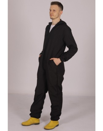 İşçi Tulumu Yağmurluk Çiftçi Bahçıvan Kuaför Laboratuvar Sıvı Geçirmez Terletmez Kumaş Unisex - Siyah