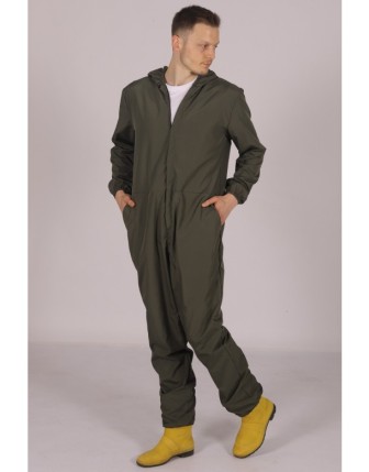 İşçi Tulumu Yağmurluk Çiftçi Bahçıvan Kuaför Laboratuvar Sıvı Geçirmez Terletmez Kumaş Unisex - Yeşil