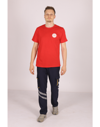 Pratik Medikal 112 Acil Sağlık Bisiklet Yaka Tişört Unisex - Kırmızı