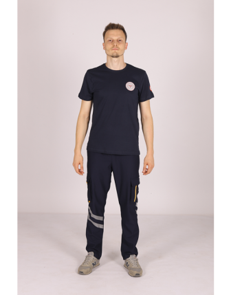 Pratik Medikal 112 Acil Sağlık Bisiklet Yaka Tişört Unisex - Lacivert