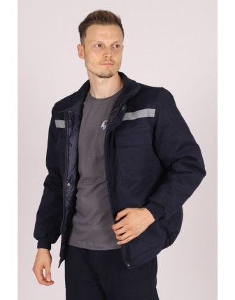 7/7 Gabardin İş Montu Reflektörlü - Lacivert