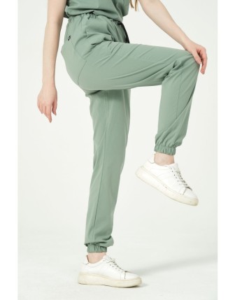 Pratik Medikal Likralı Jogger Paça Doktor Hemşire Forması Tek Alt Unisex - Çağla Yeşili