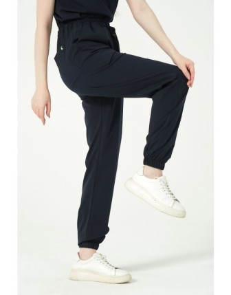 Pratik Medikal Likralı Jogger Paça Doktor Hemşire Forması Tek Alt Unisex - Lacivert