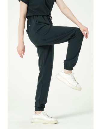 Pratik Medikal Likralı Jogger Paça Doktor Hemşire Forması Tek Alt Unisex - Ördek Yeşili