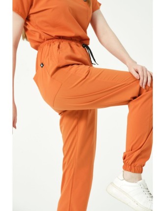 Pratik Medikal Likralı Jogger Paça Doktor Hemşire Forması Tek Alt Unisex - Somon