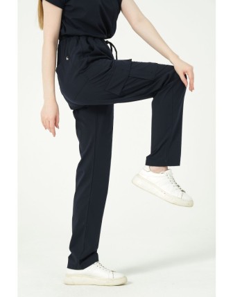 Pratik Medikal Likralı Kargo Cep Doktor Hemşire Forması Tek Alt Unisex - Lacivert