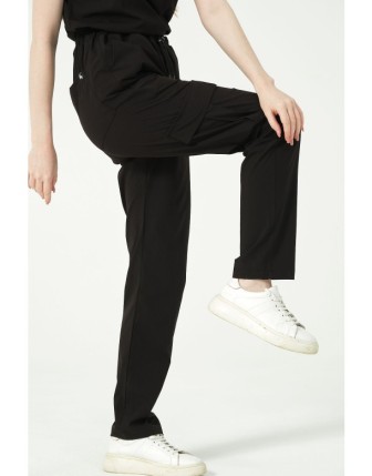 Pratik Medikal Likralı Kargo Cep Doktor Hemşire Forması Tek Alt Unisex - Siyah