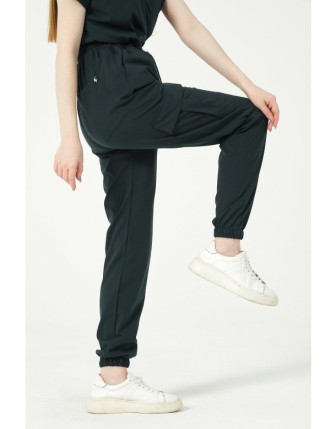 Pratik Medikal Likralı Kargo Cep Jogger Paça Doktor Hemşire Forması Tek Alt Unisex - Ördek Yeşili