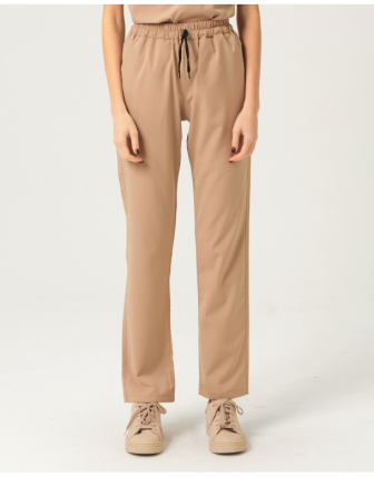 Likralı Üniforma Tek Alt - Bej