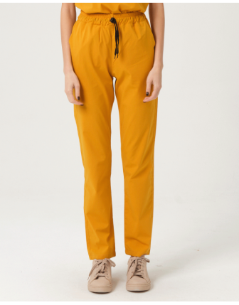 Likralı Üniforma Tek Alt - Hardal