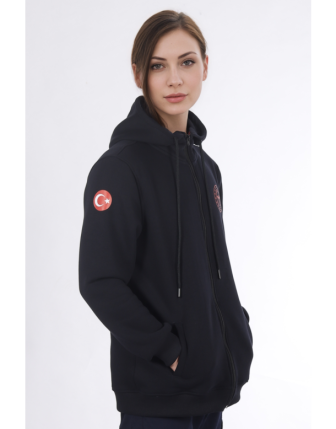 112 Acil Sağlık Kapüşonlu Hırka Unisex - Lacivert