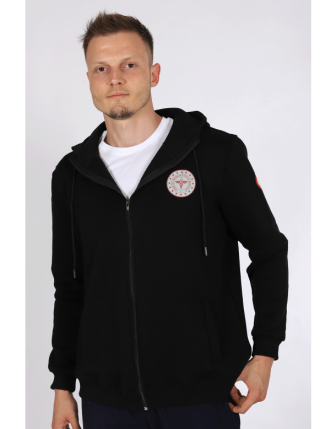 112 Acil Sağlık Kapüşonlu Hırka Unisex - Siyah