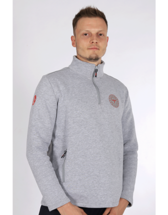 112 Acil Sağlık Kışlık Yarım Fermuar Balıkçı Yaka Sweatshirt Unisex - Gri