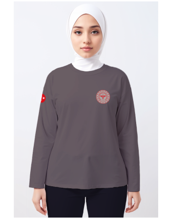 Siyah 112 Acil Sağlık Bisiklet Yaka Uzun Kollu Tişört Unisex - Füme