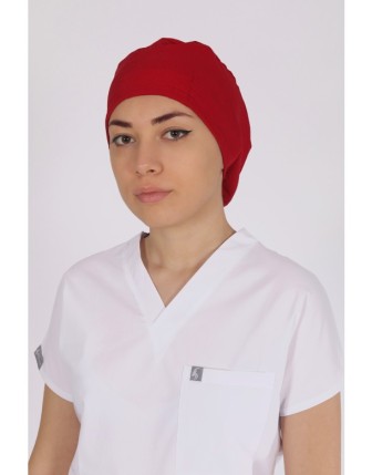 Likralı Cerrahi Bone - Kırmızı