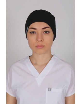 Likralı Cerrahi Bone - Siyah