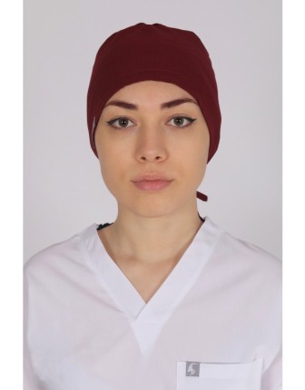 Likralı Cerrahi Bone - Bordo