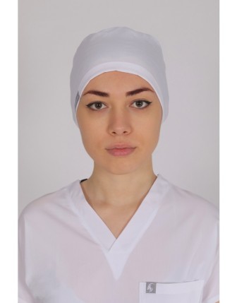 Likralı Cerrahi Bone - Beyaz