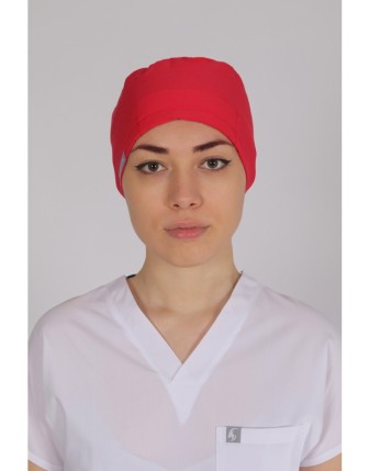 Likralı Cerrahi Bone - Nar Çiçeği