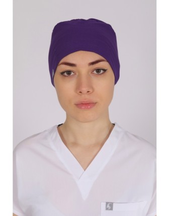 Likralı Cerrahi Bone - Mor