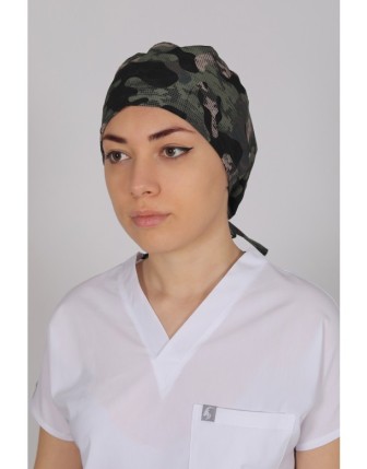 Likralı Cerrahi Bone - Kamuflaj